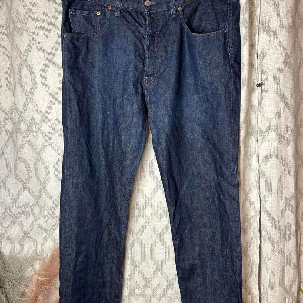 Levi-s Men's Navy and Blue Jeans